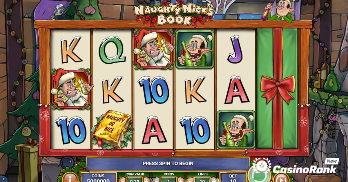 Play'n Go の最新のクリスマスをテーマにしたスロット: Naughty Nick's Book を体験してください
